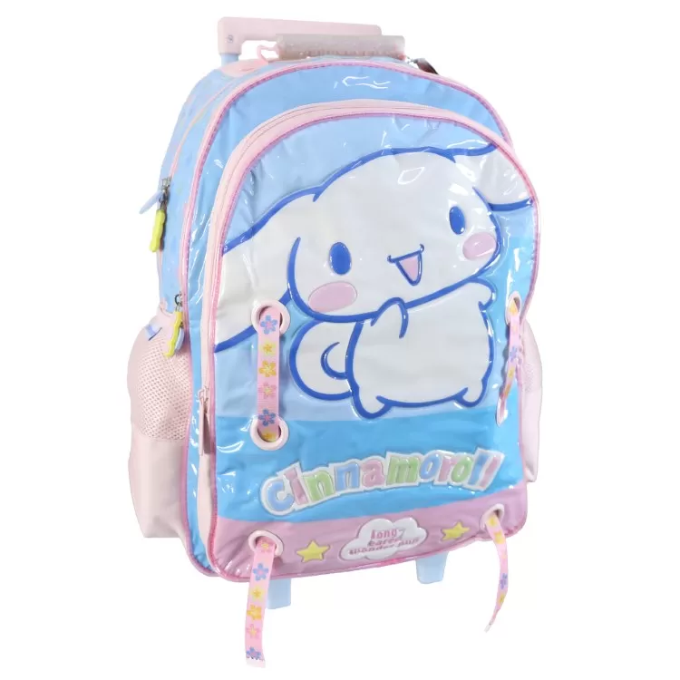 Mochila Escolar Cresko 2026 Cinnamoroll 18" con Carro Art.SR2703
